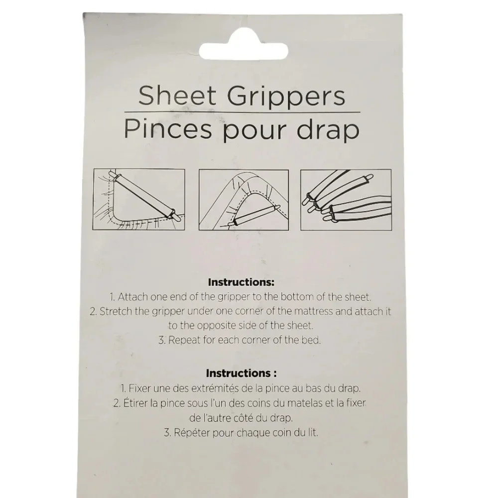 Home Collection Bed Sheet Grippers 4 Pack
